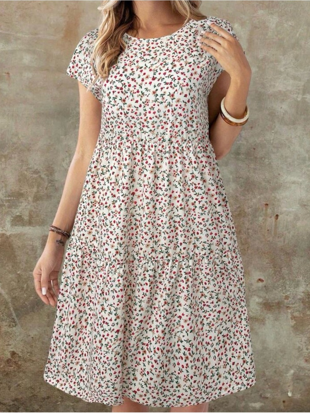 Cute Floral Midi dress